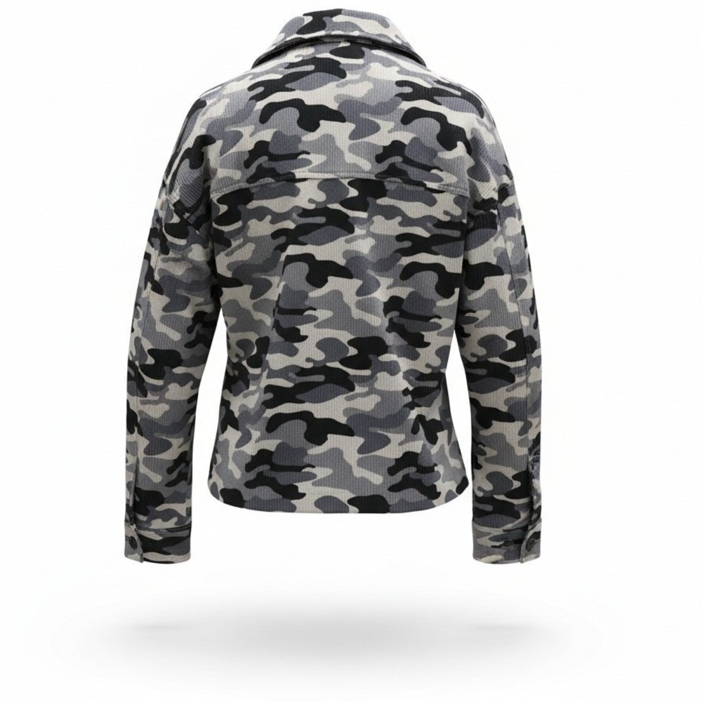 Savanna Jane Womens Camo Corduroy Shacket Jacket Size Medium - Picture 3 of 5